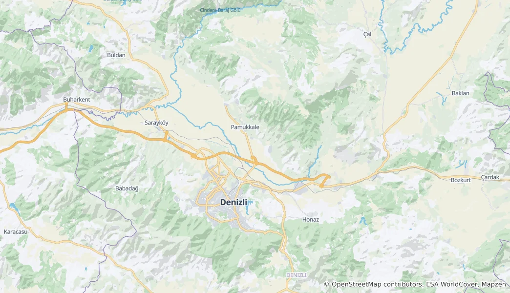 Mappa di Distretto di Pamukkale