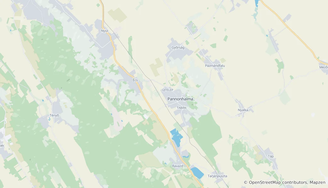 Térkép: Pannonhalma