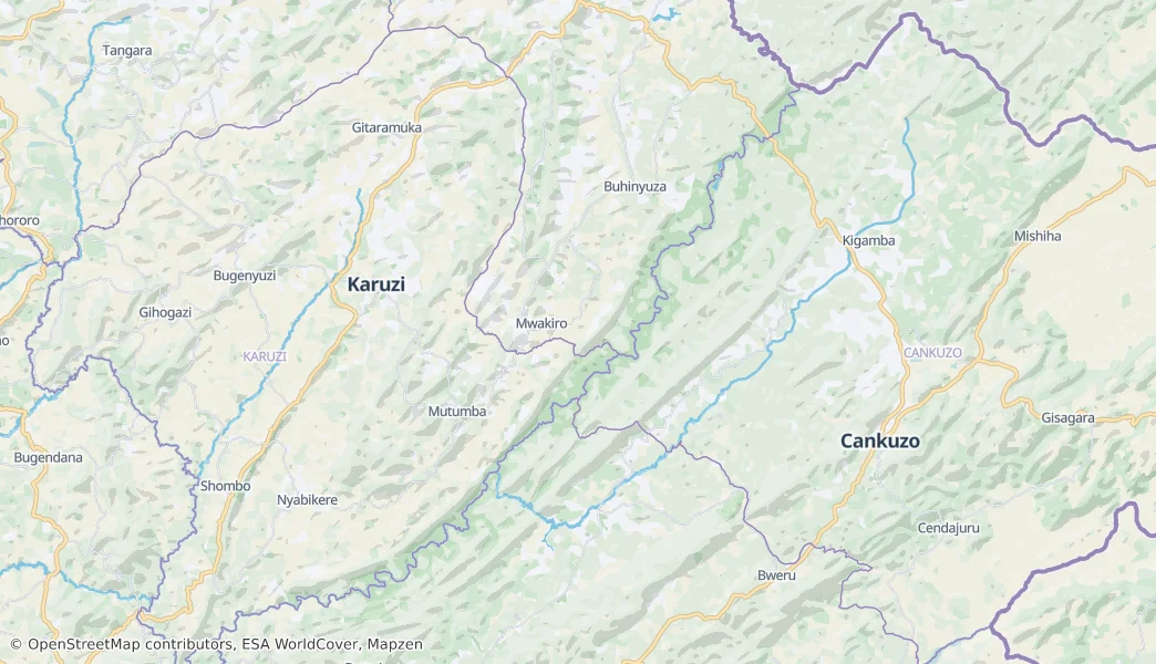 Parc national de la Ruvubu — Mapa