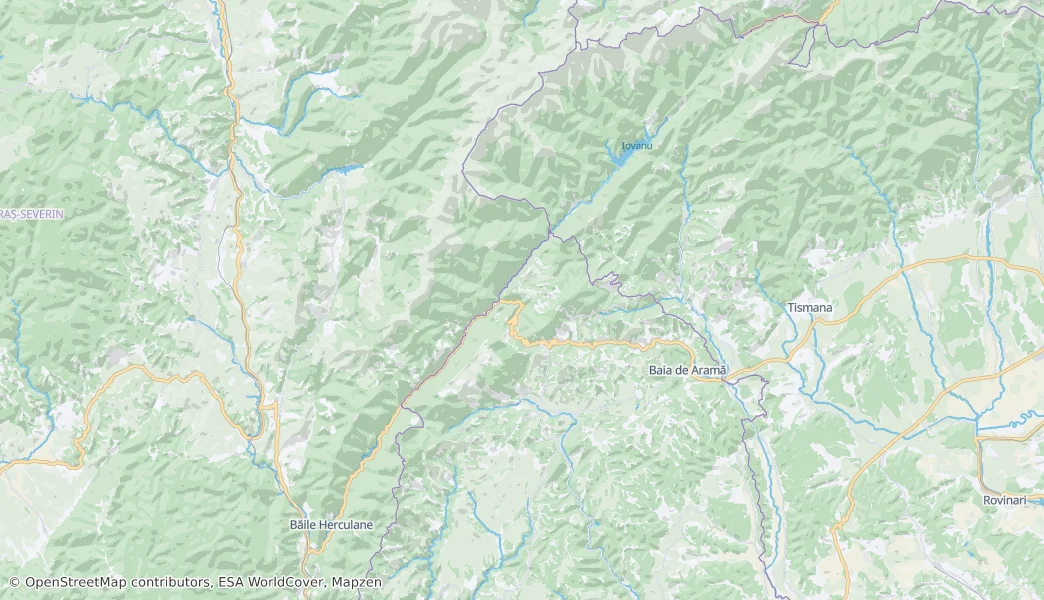 Parcul Național Domogled - Valea Cernei — Mapa