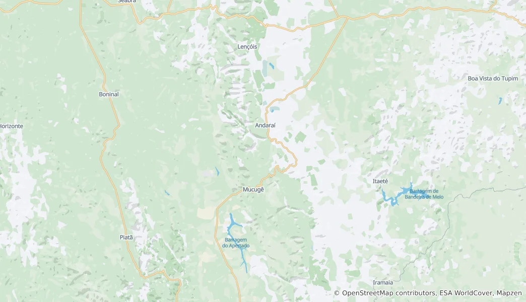 Karte von Parque Nacional da Chapada Diamantina