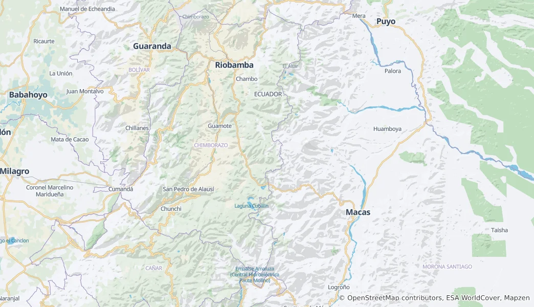Mappa di Parque Nacional Sangay