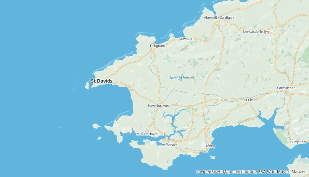 Mapa Národní park Pembrokeshire Coast