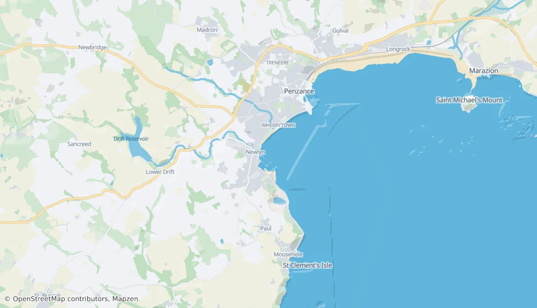 Penzance — Map