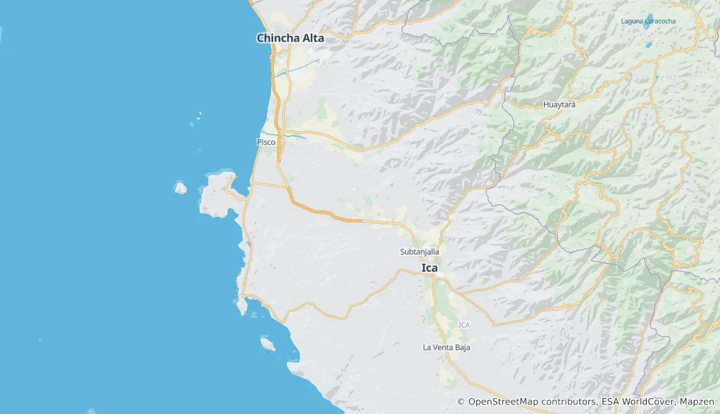 Mapa De Provincia de Pisco