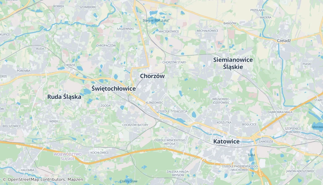 Chorzów — Harita