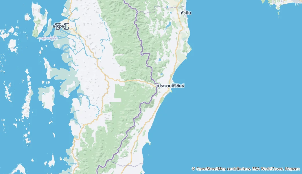 Mapa Prachuap Khiri Khan