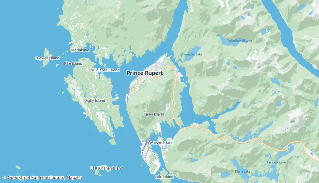 Prince Rupert — Kaart