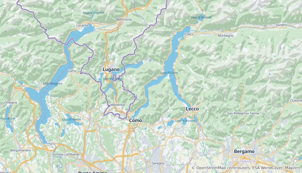 Map of Province of Como