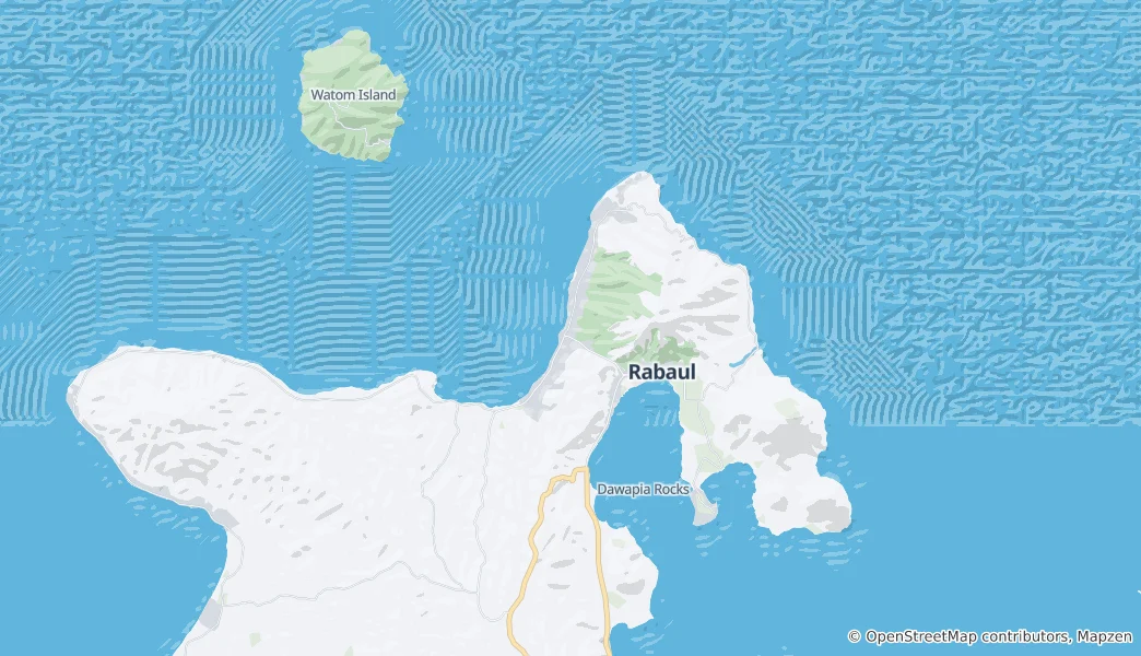 Mappa di Rabaul District