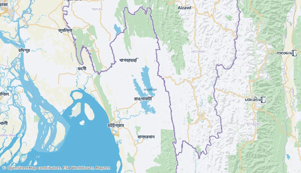 Rangamati District — Map