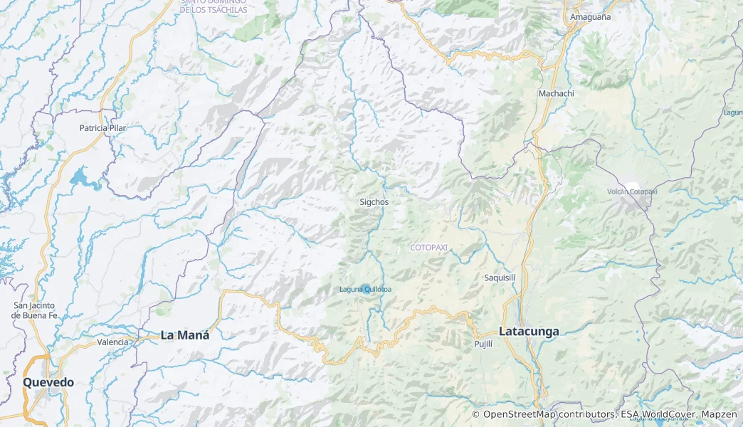 Mapa Reserva Ecológica Los Ilinizas