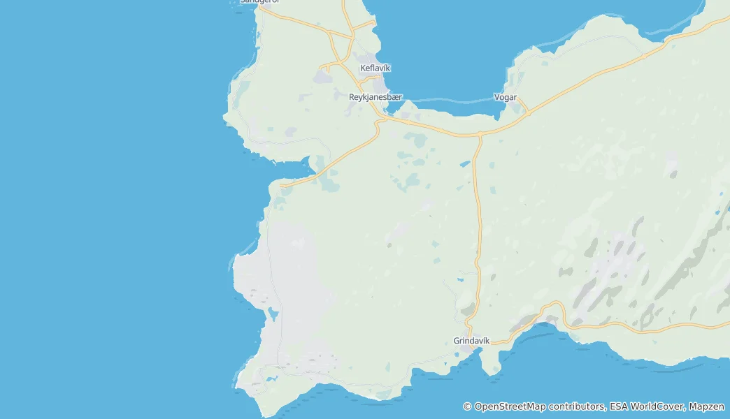 Mapa Reykjanesbær