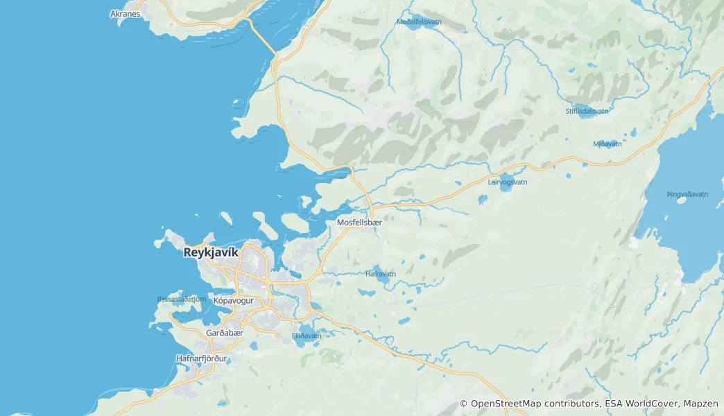 Map of Reykjavík