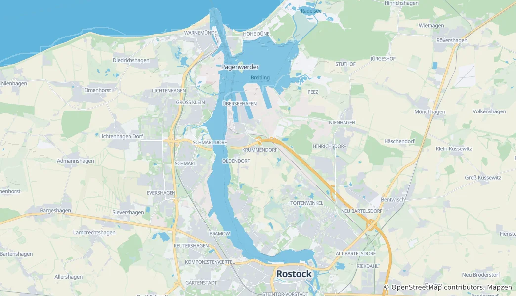 Mapa Rostock