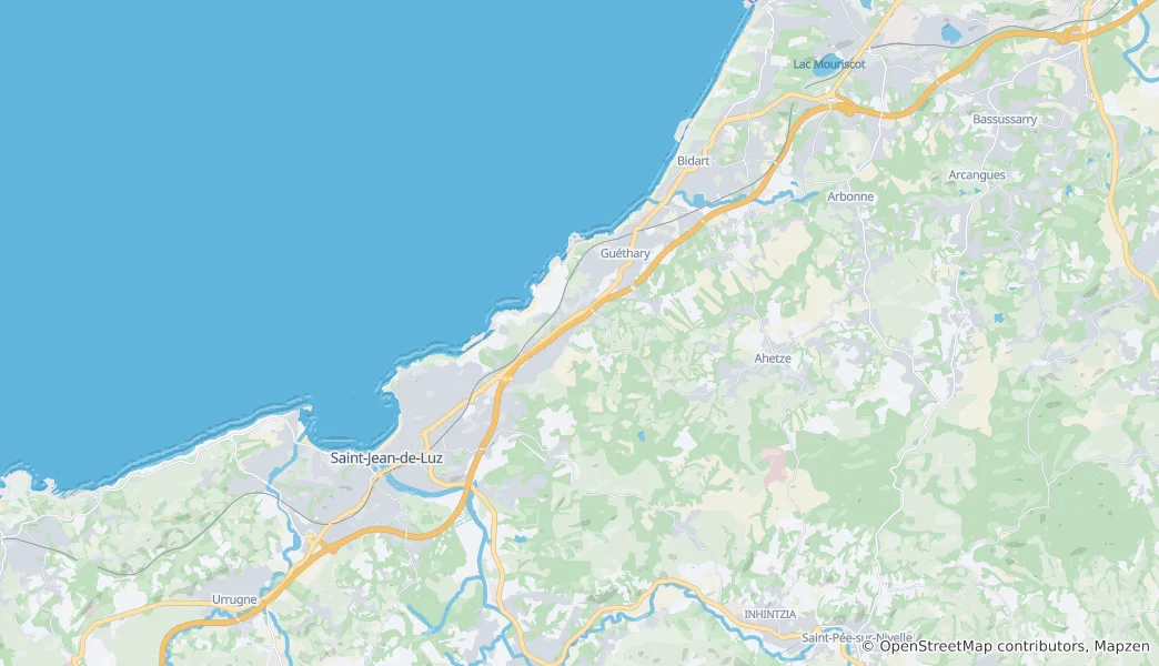 Mappa di Saint-Jean-de-Luz