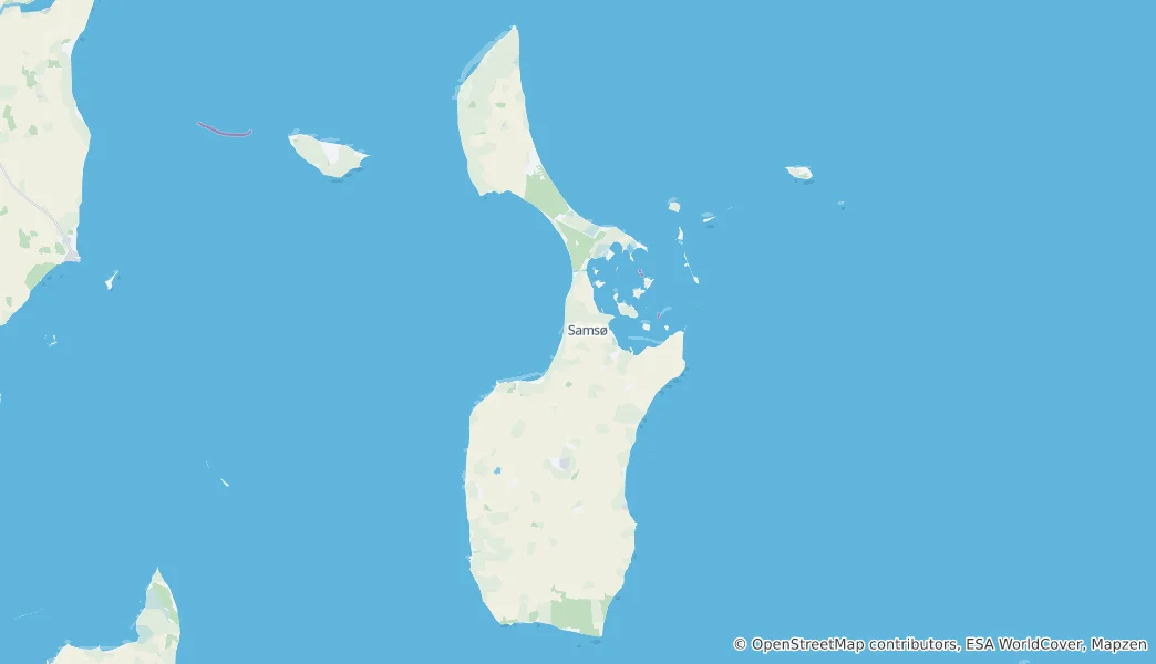 Kaart van Samsø