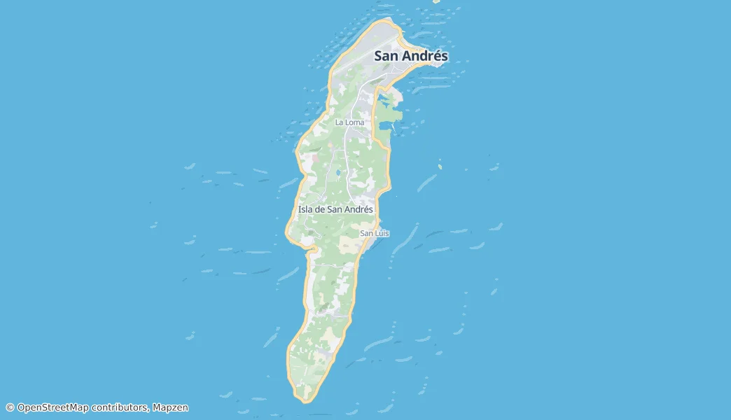 San Andres — Map