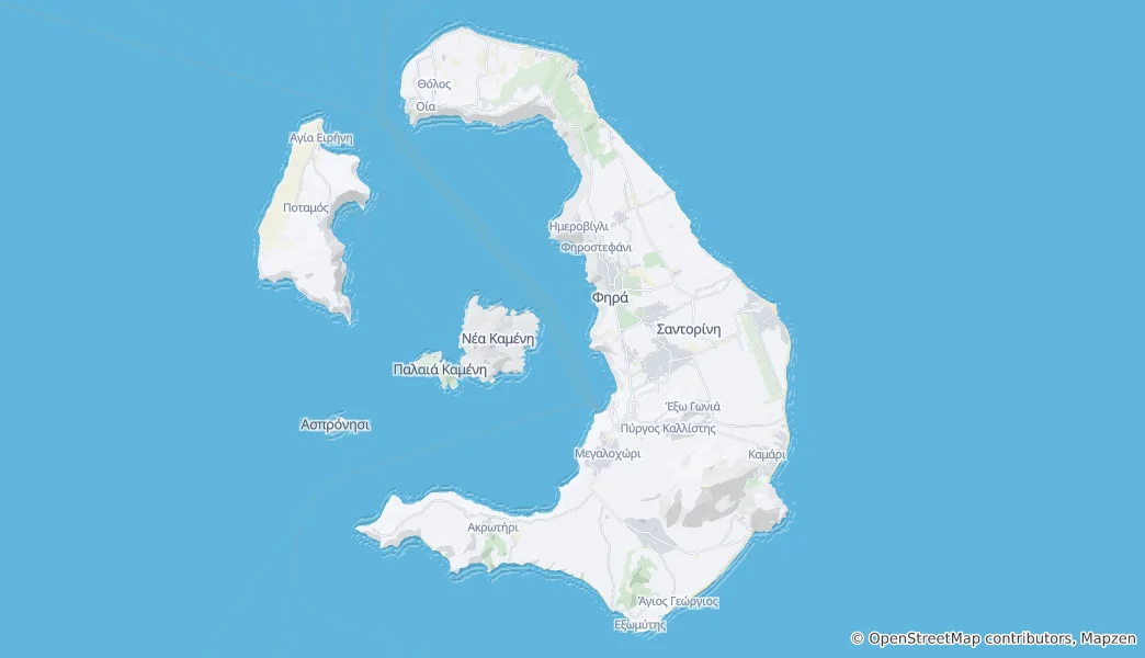 Map of Santorini