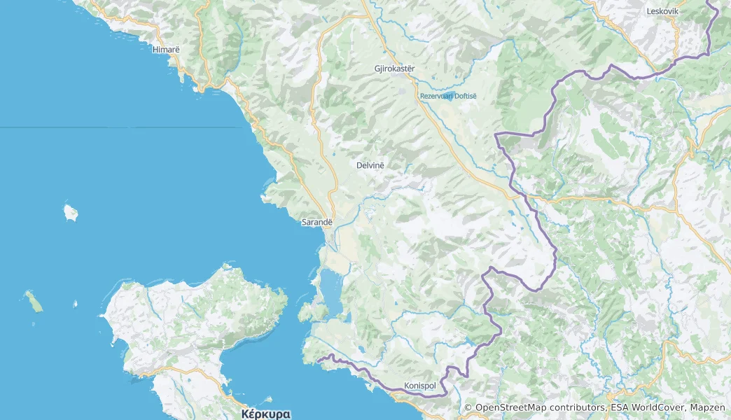 Karte von Kreis Saranda