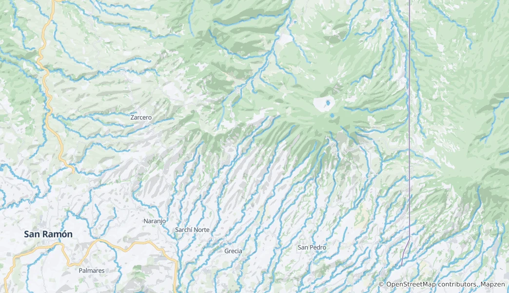 Mapa Kanton Sarchí
