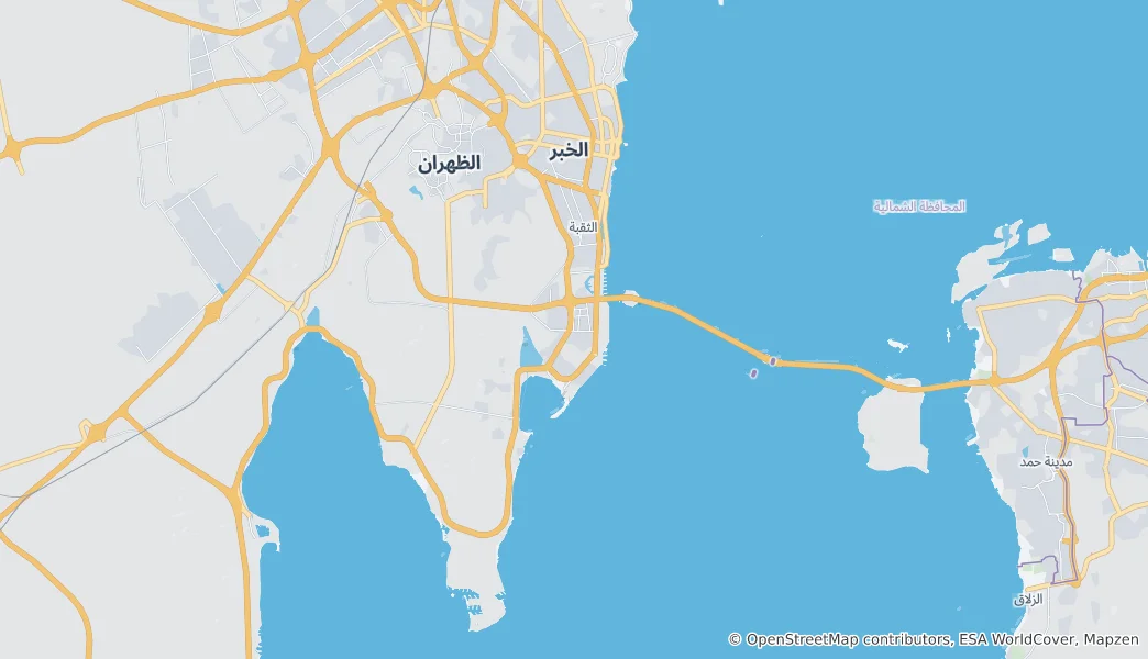 Carte de Al Khubar Governorate