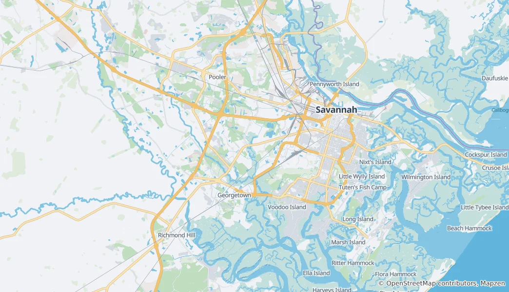 Kaart van Savannah