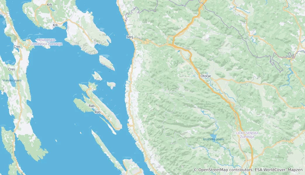 Map of Senj