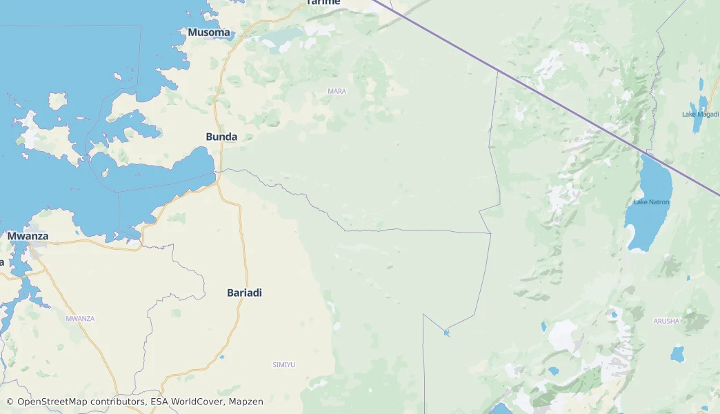 Serengeti National Park — Map