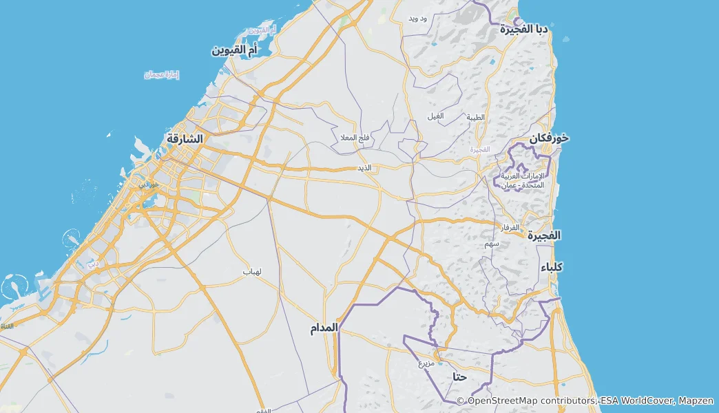 Map of Sharjah