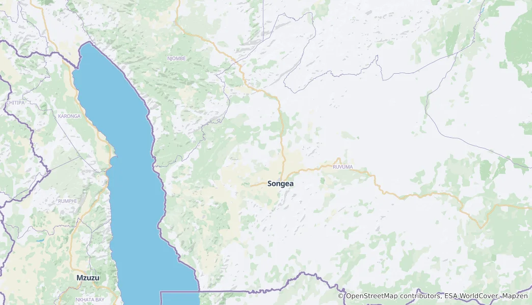 Mappa di Distretto urbano di Songea