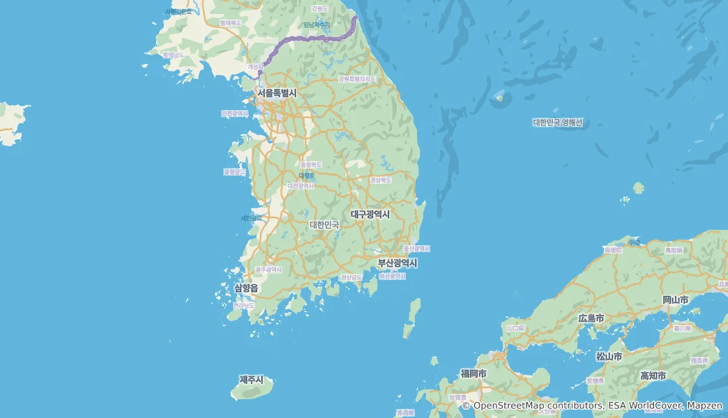 Map of South Korea