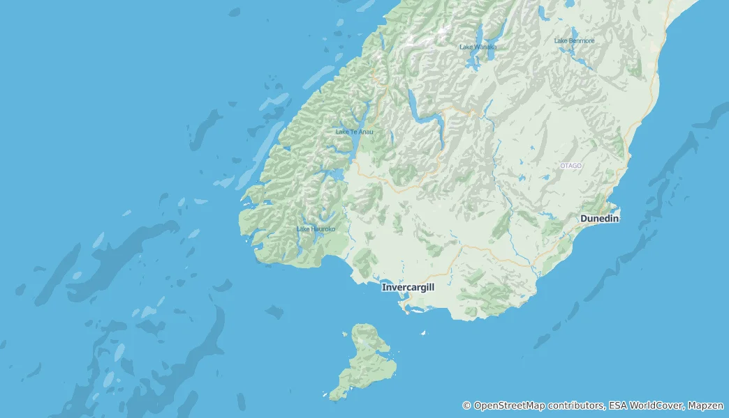 Map of Southland Region