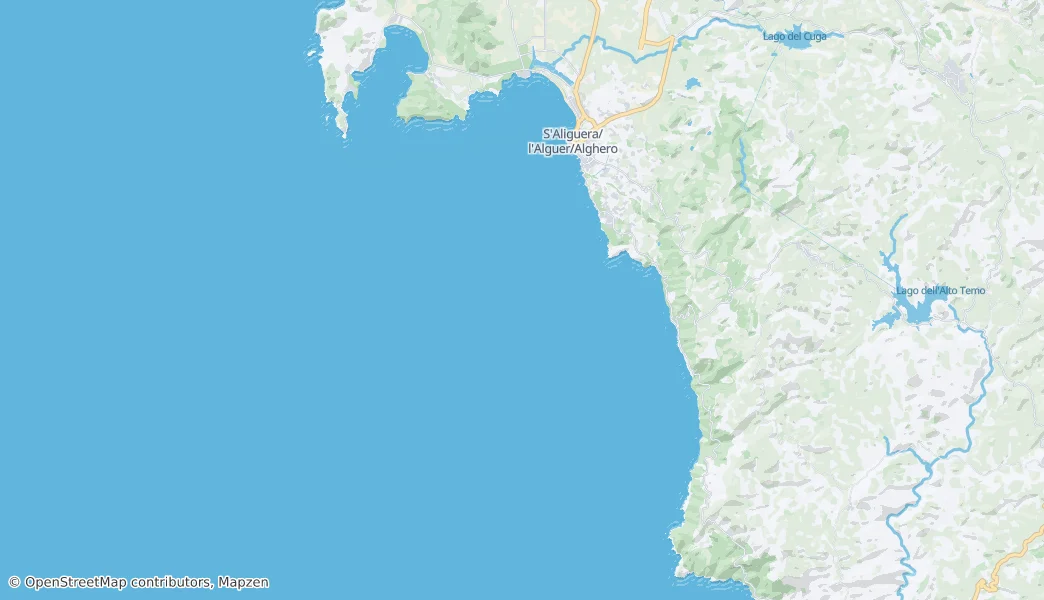 Mappa di Rada di Alghero