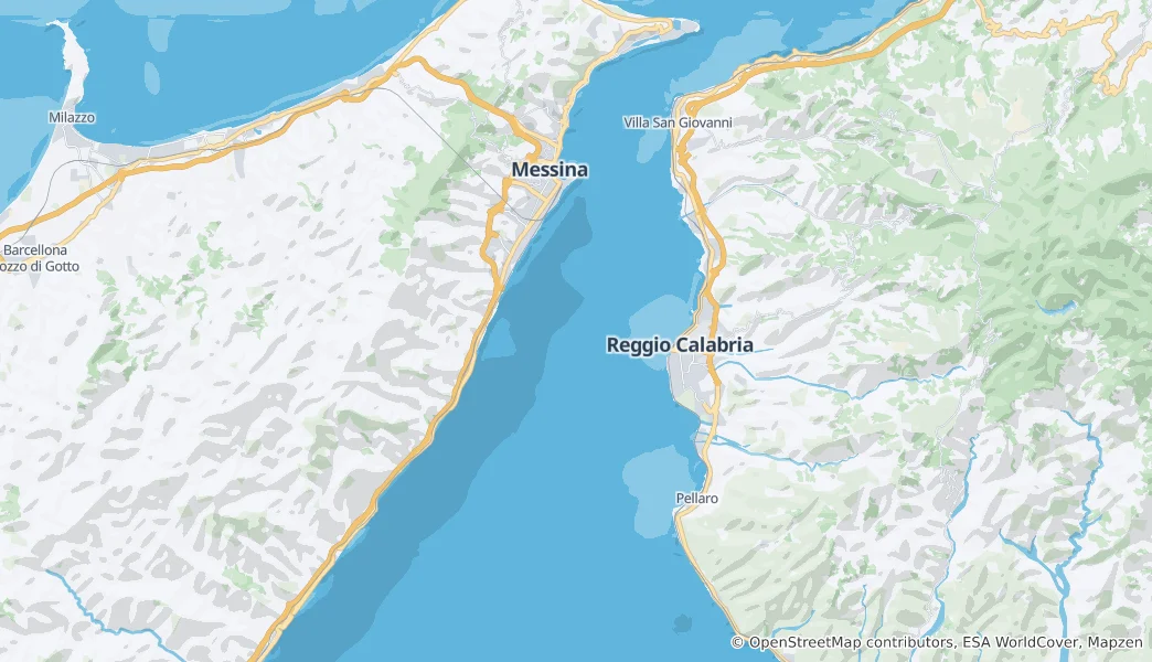Mappa di Stretto di Messina