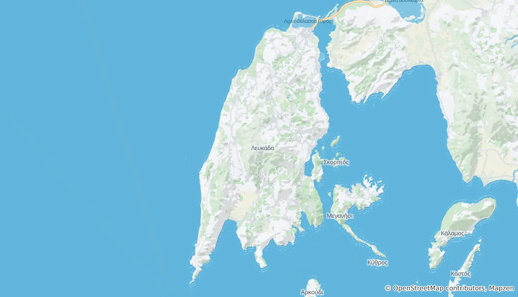 Mapa Lefkada