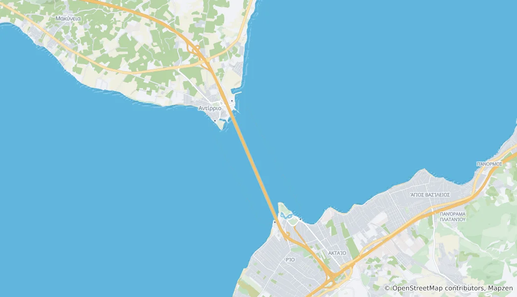 Mappa di Strait of Rion