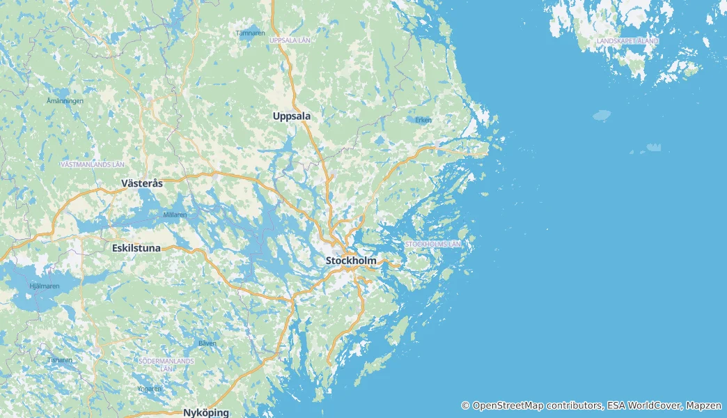 Map of Stockholm County