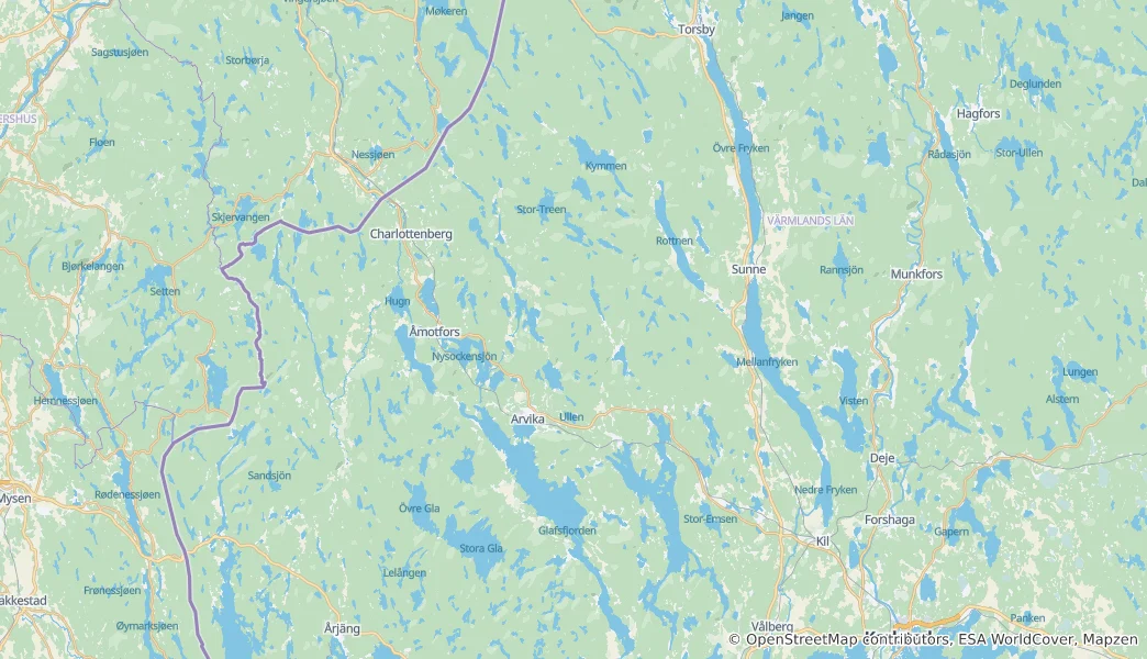 Karte von Gemeinde Arvika