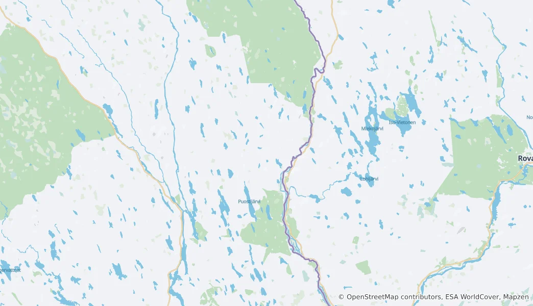 Mapa Övertorneå Municipality