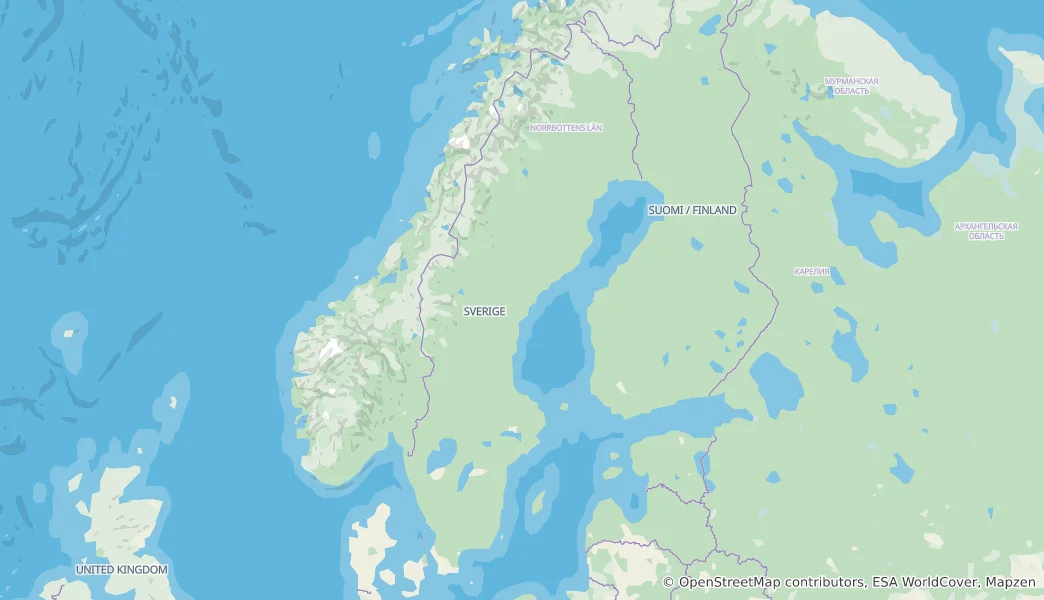 Map of Sweden