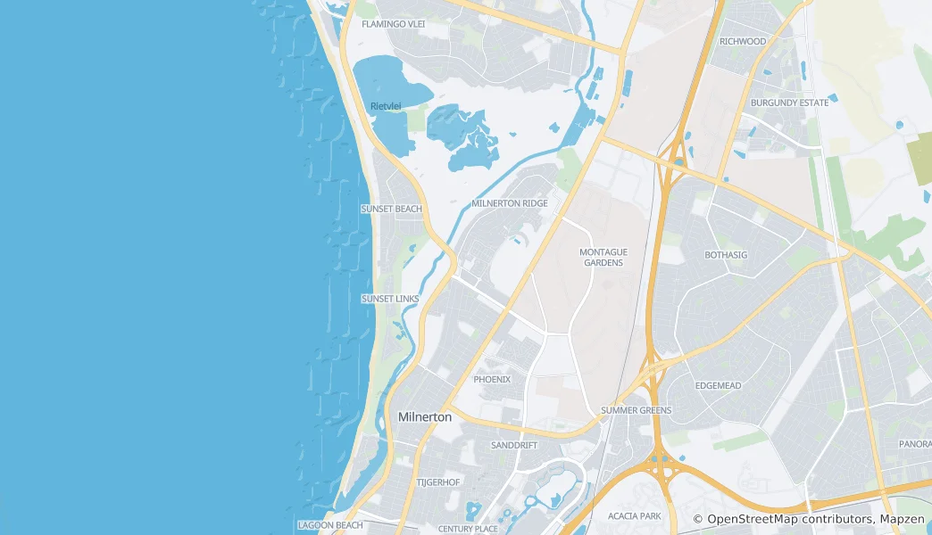 Mappa di Table Bay Nature Reserve