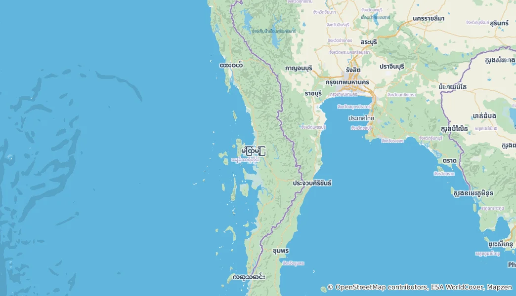 Map of Tanintharyi Region