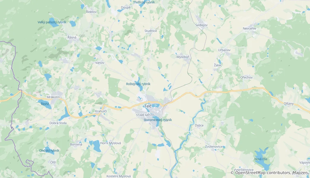 Map of Telč