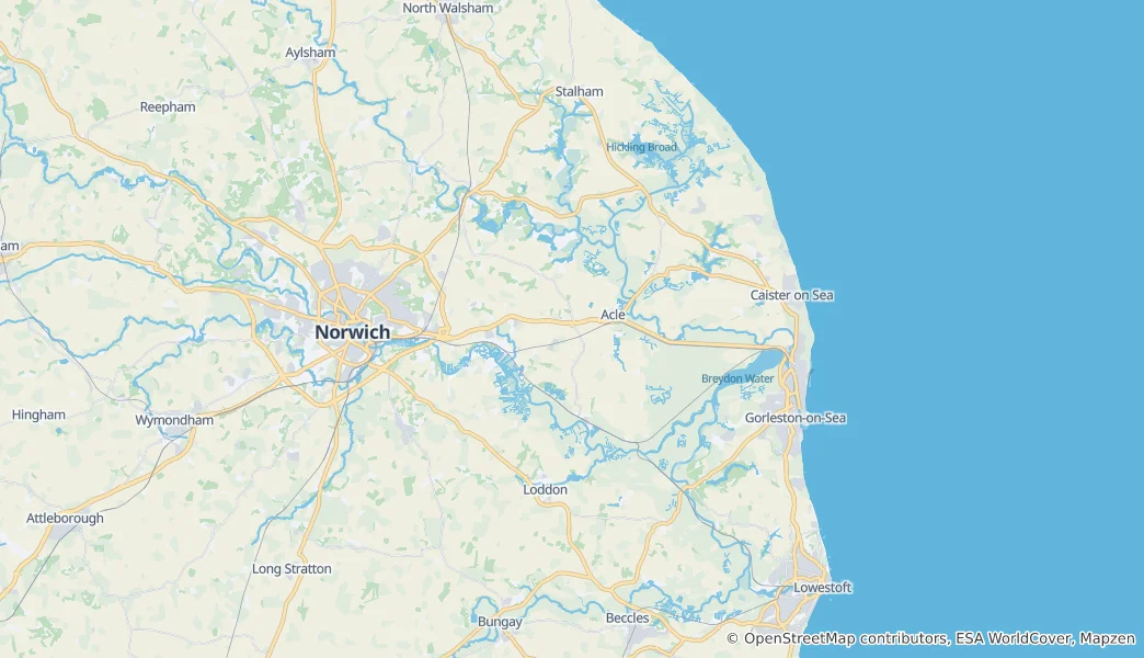 Map of The Broads