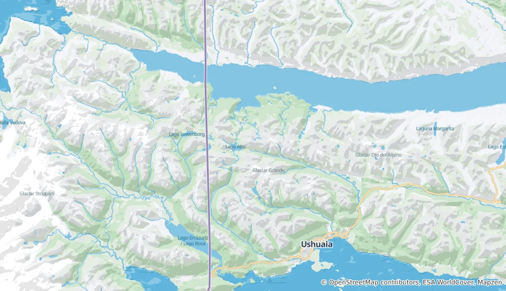 Karte von Nationalpark Tierra del Fuego