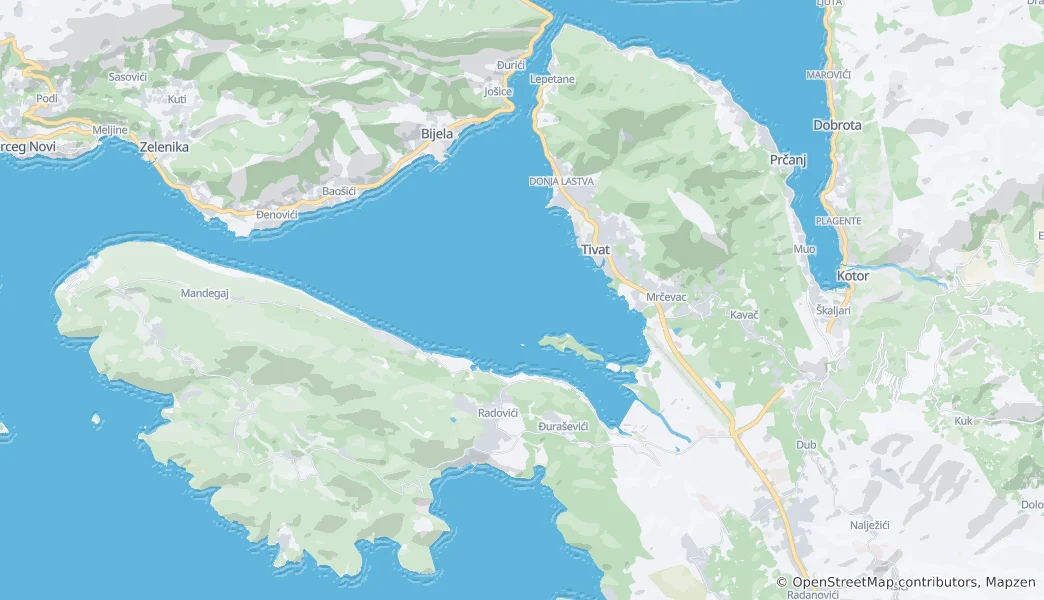 Map of Tivat