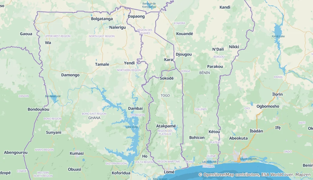Map of Togo