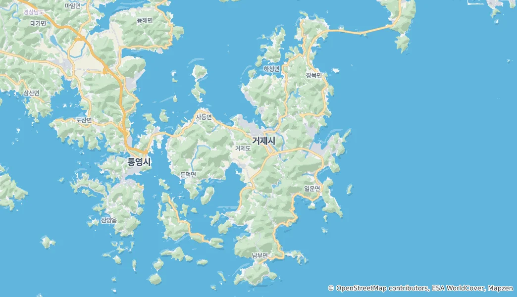 Mappa di Tongyeong