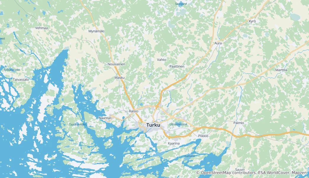 Map of Turku